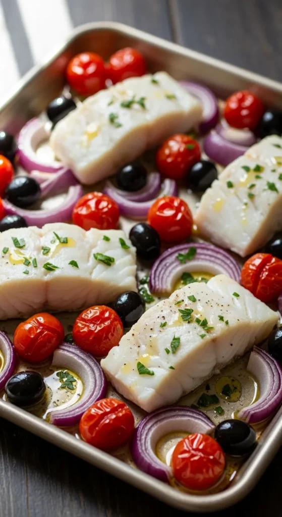Mediterranean Cod with Veggies