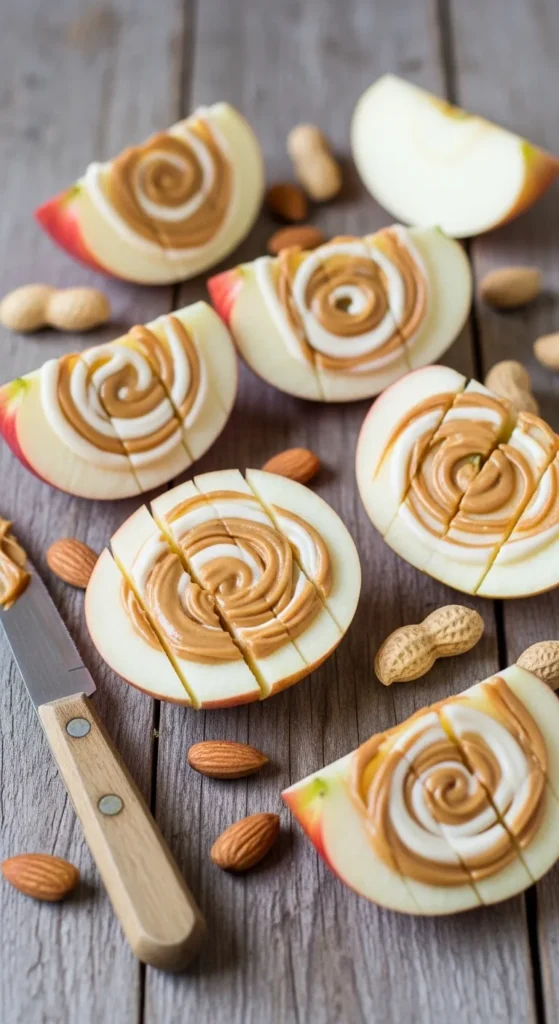 Mixed Nut Butter on Apple Slices