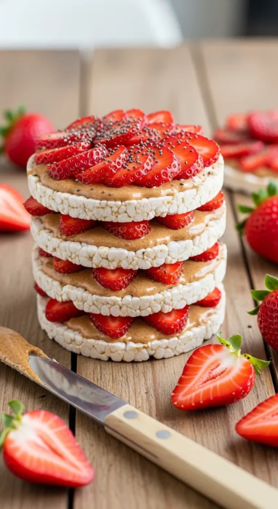 Nut Butter & Fruit Rice Cakes