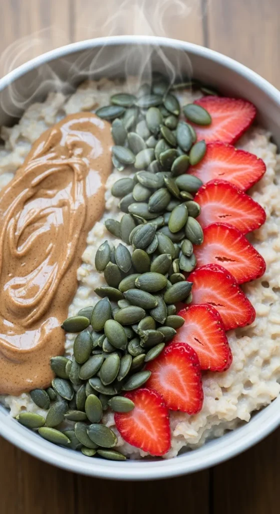  Oatmeal with Nut Butter and Seeds