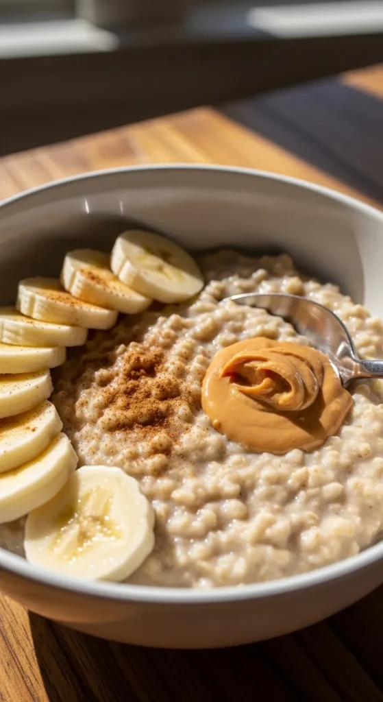  Oatmeal with Peanut Butter and Banana