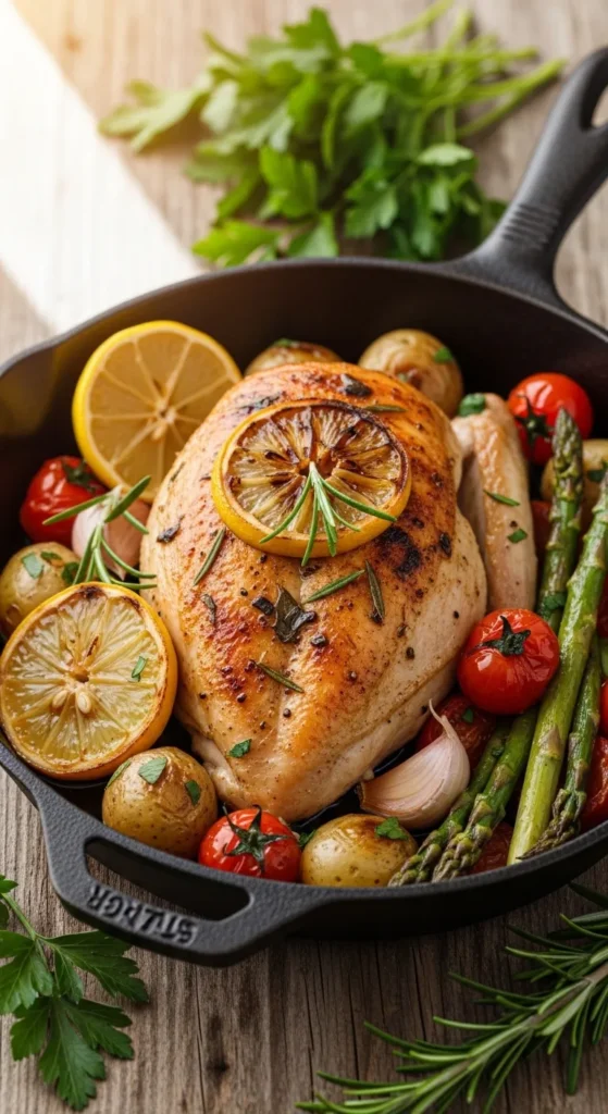 One-Pan Lemon Garlic Chicken