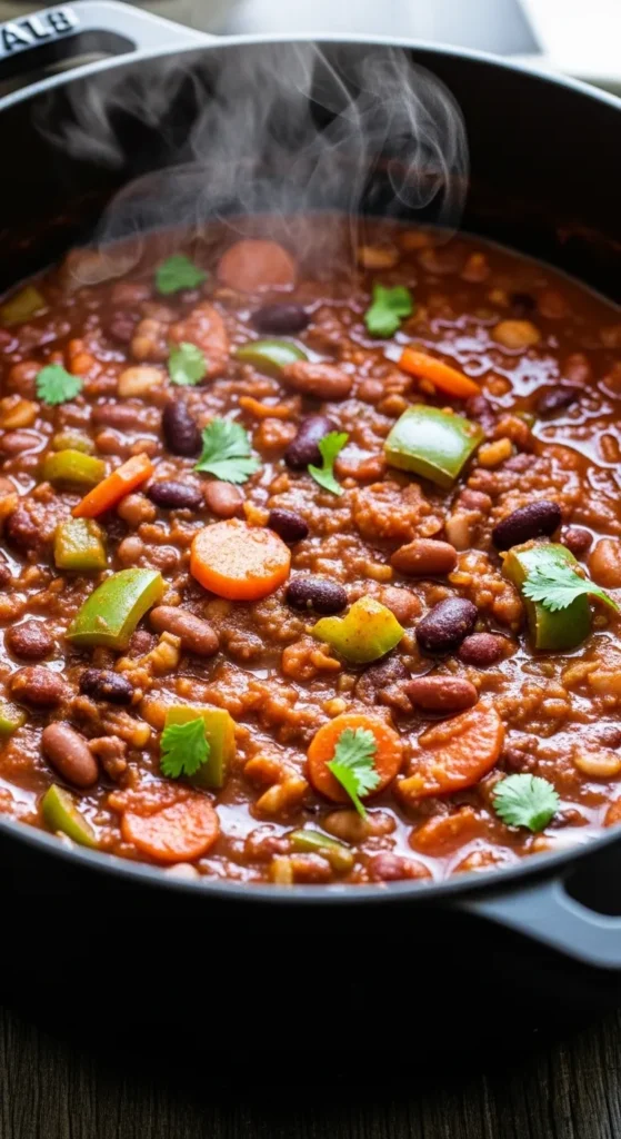 One-Pot Vegetable Bean Chili