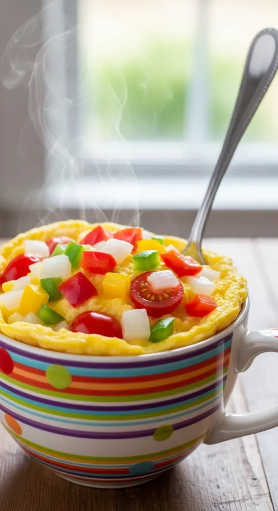 Quick Veggie Omelet in a Mug