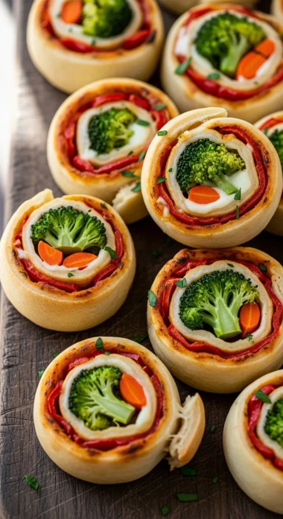 Rainbow Veggie Pinwheels
