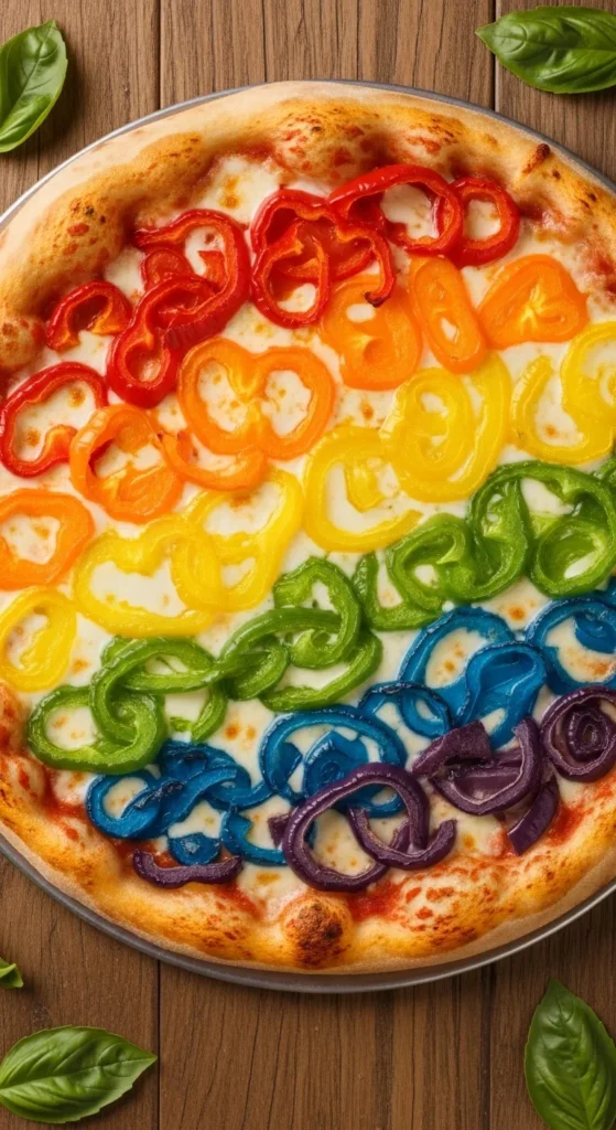 Rainbow Veggie Pizza