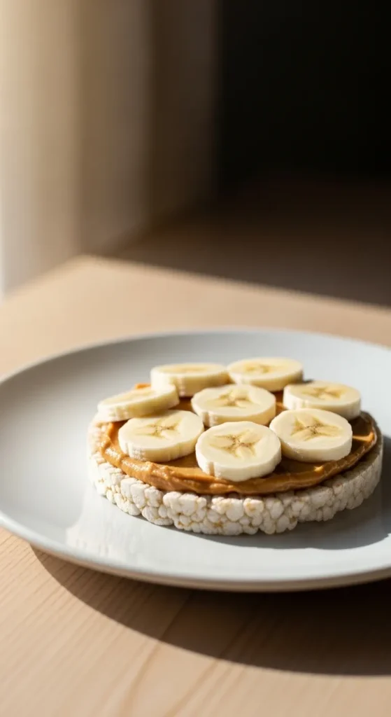 Rice Cake with Nut Butter and Banana