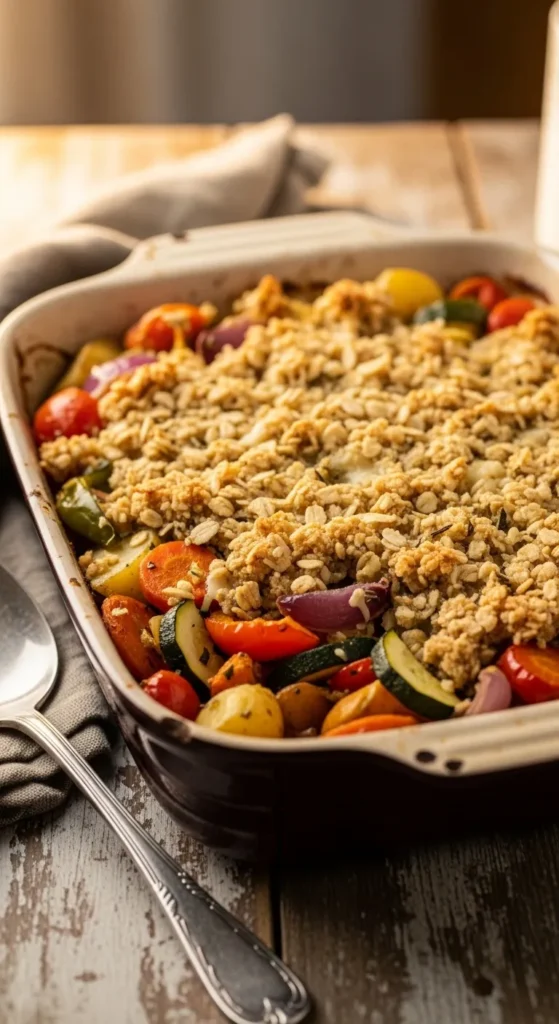 Savory Oatmeal and Vegetable Bake