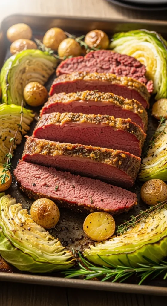 Sheet Pan Corned Beef and Cabbage