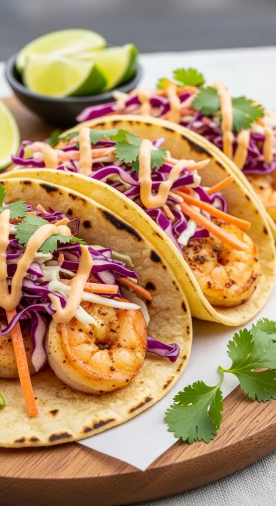 Shrimp Tacos with Slaw