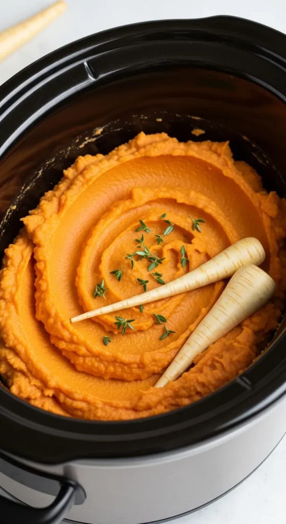 Slow Cooker Carrot and Parsnip Mash