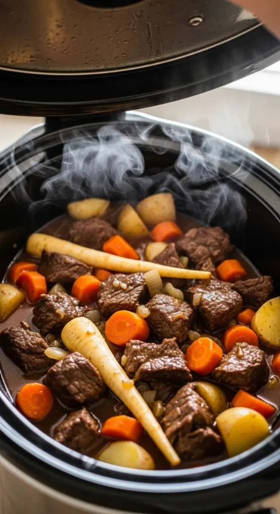 Slow Cooker Irish Beef and Root Vegetables