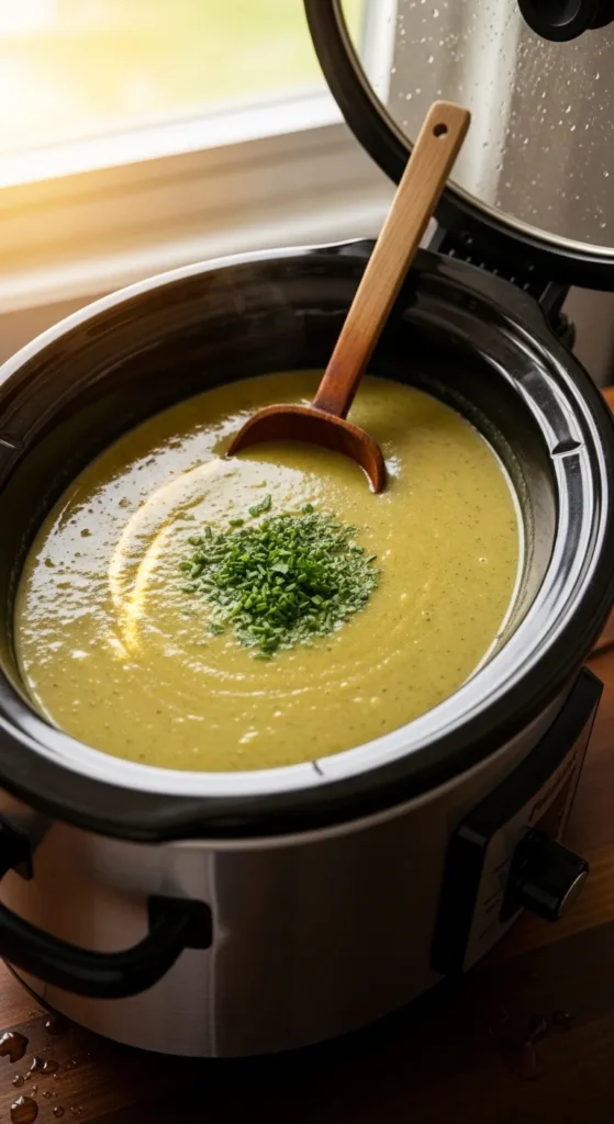 Slow Cooker Potato and Leek Soup