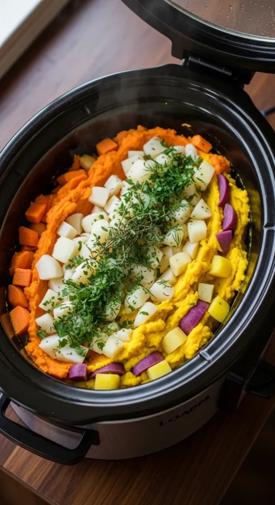 Slow Cooker Root Vegetable Mash