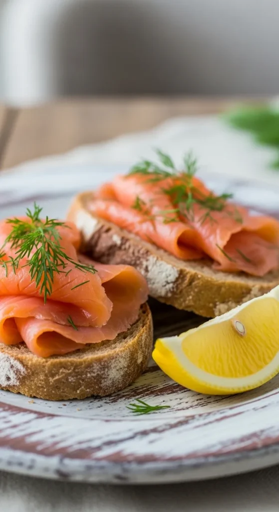 Smoked Salmon on Brown Bread
