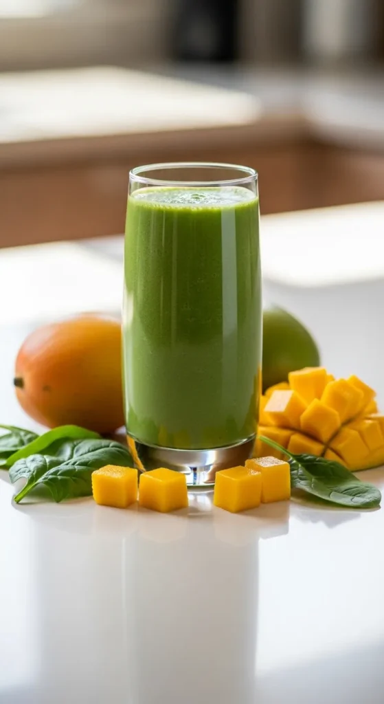 Smoothie with Spinach and Mango