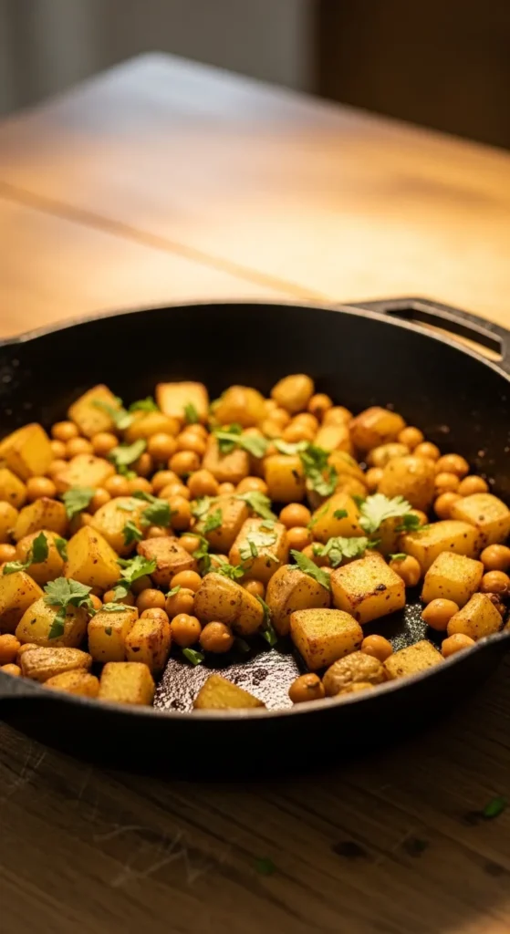 Spiced Potato and Chickpea Skillet