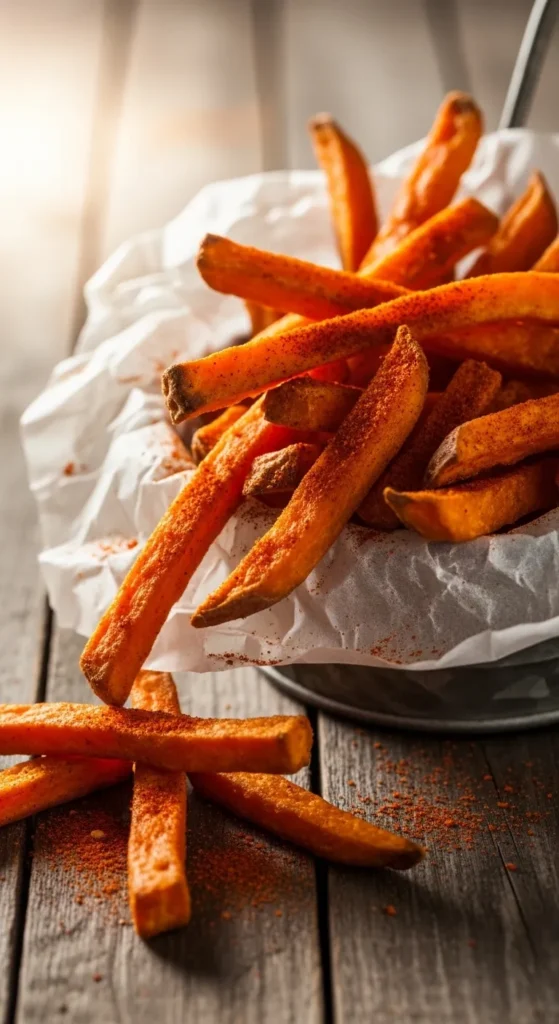 Spicy Baked Sweet Potato Fries
