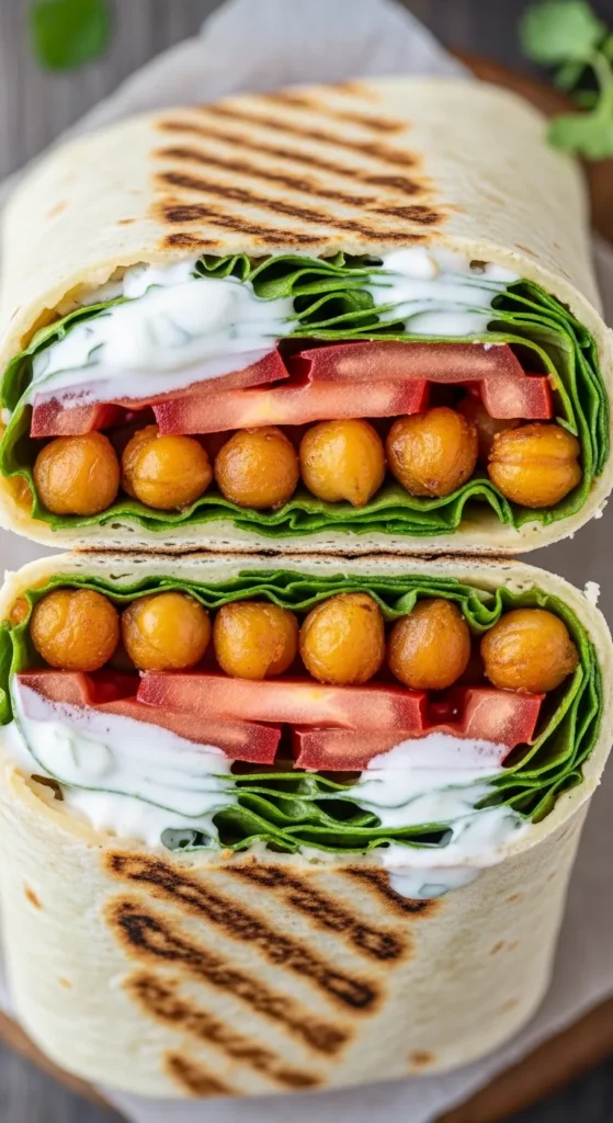 Spicy Chickpea Wraps