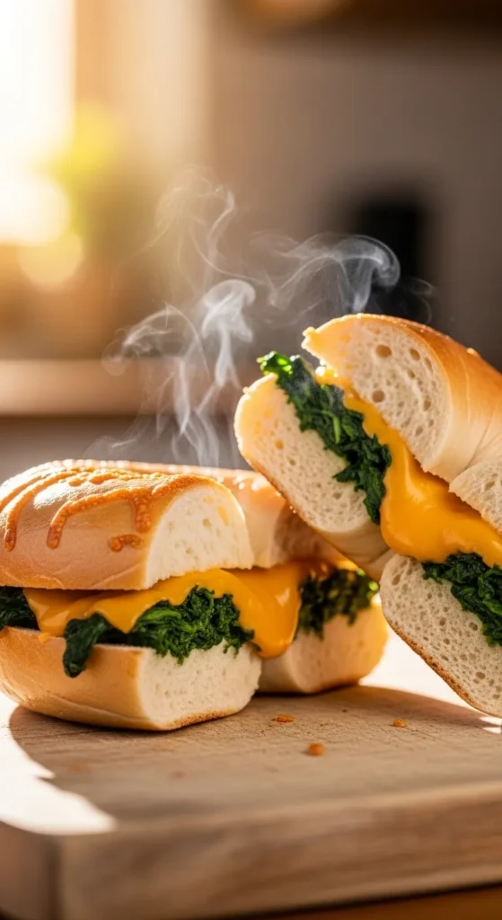 Spinach & Cheese Bagel