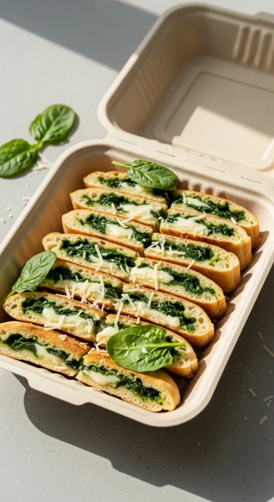 Spinach Cheese Stuffed Flatbreads