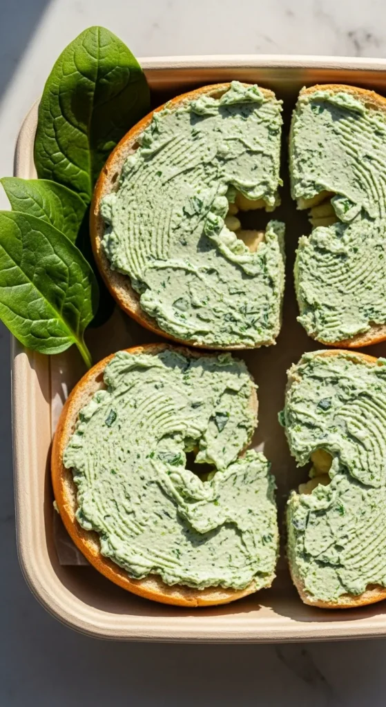  Spinach Cream Cheese Bagels