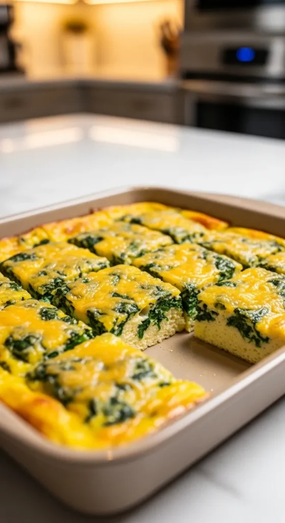 Spinach and Cheese Egg Bake