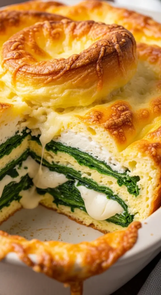 Spinach and Cheese Puff Bake