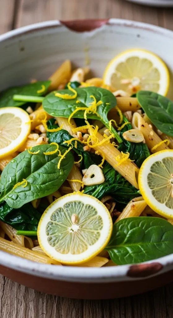 Spinach and Lemon Penne