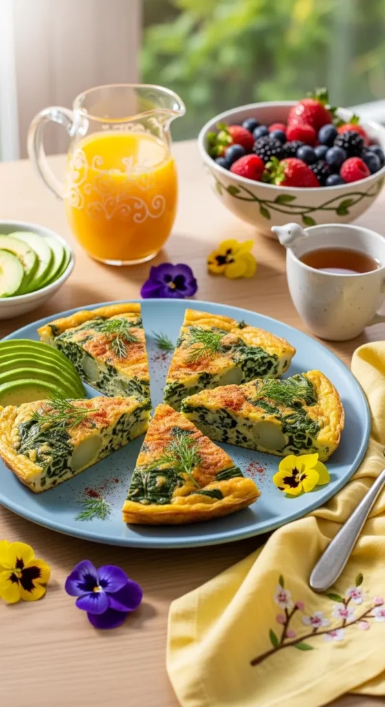 Spinach and Potato Frittata Slices
