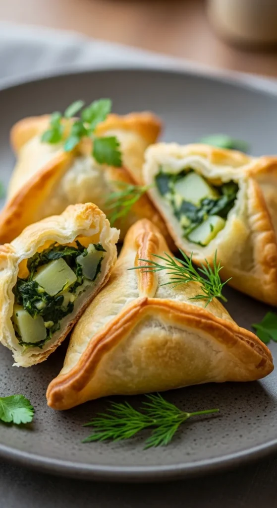 Spinach and Potato Pastry Pockets