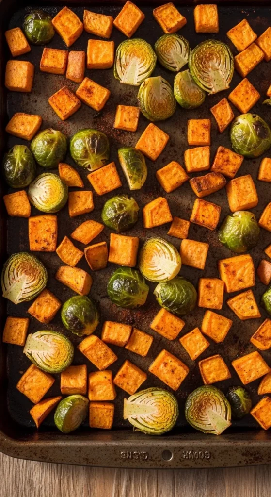 Sweet Potato and Brussels Sprout Hash