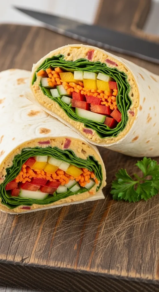 Veggie and Hummus Wraps