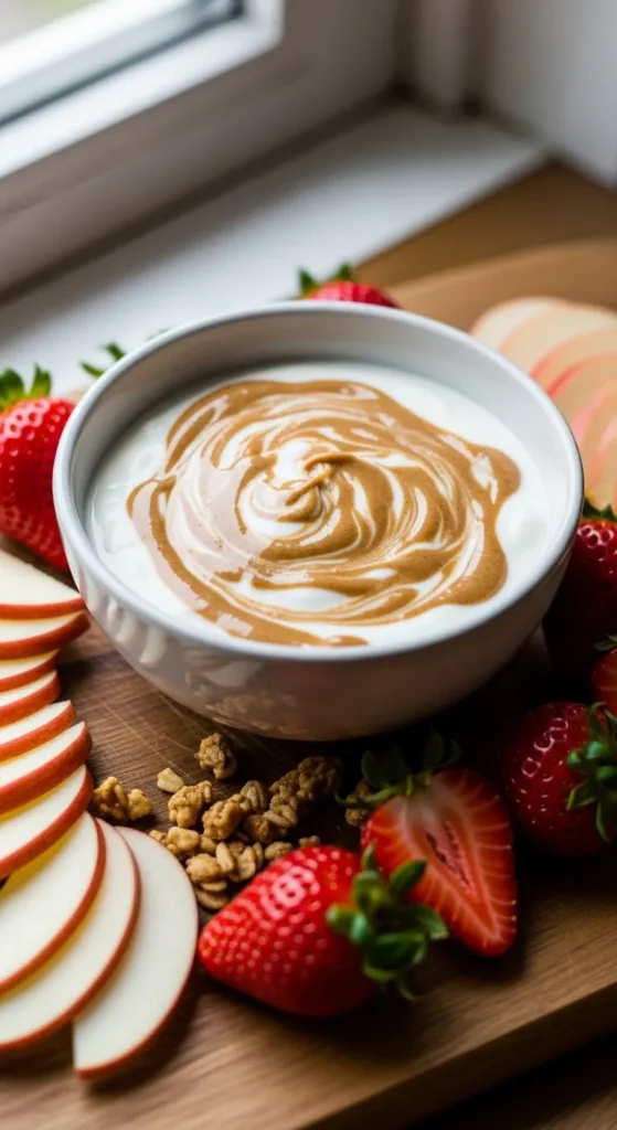 Yogurt and Nut Butter Dip with Fruit