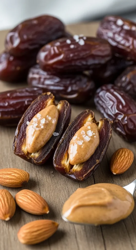 Almond Butter Stuffed Dates