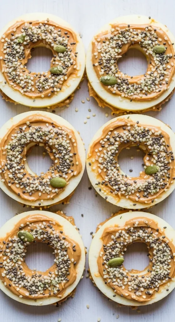 Apple Peanut Butter Sandwich Rings