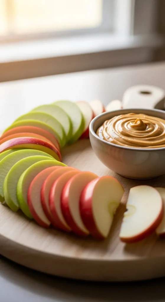 Apple Slices with Peanut Butter Dip