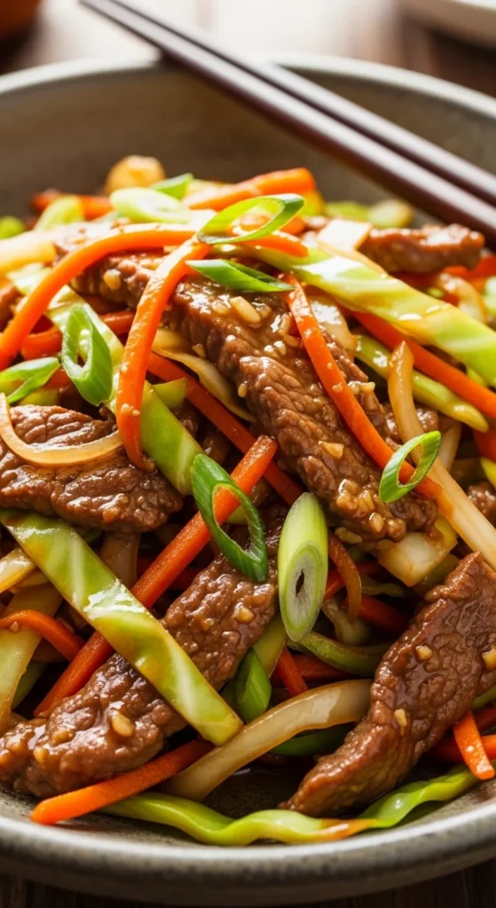 Asian-Style Beef and Cabbage