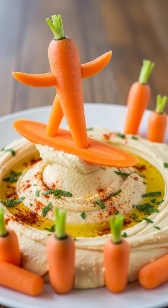 Baby Carrots and Hummus