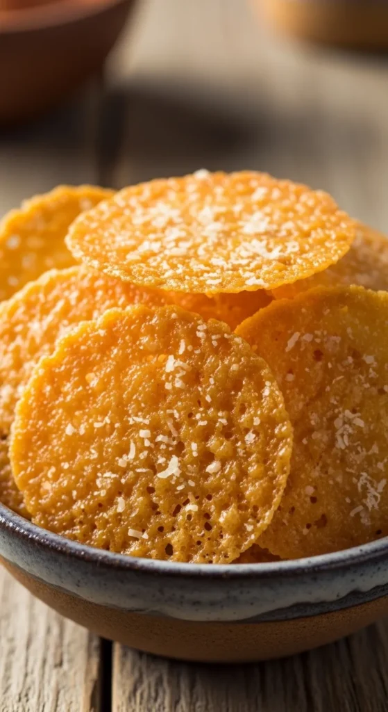 Baked Parmesan Crisps