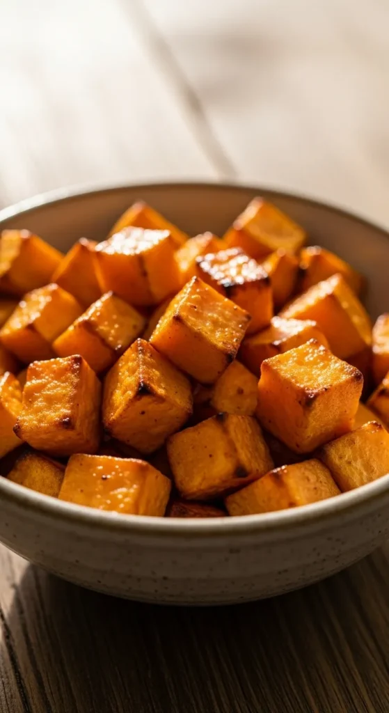 Baked Sweet Potato Cubes