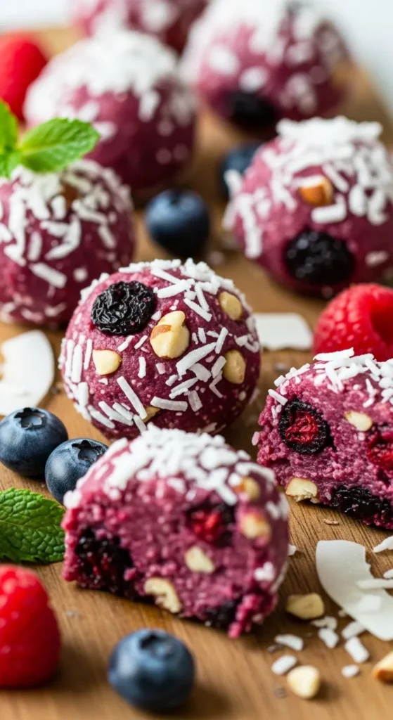 Berry Coconut No-Bake Bites