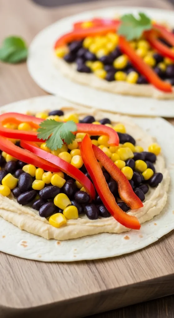 Black Bean Hummus Wrap