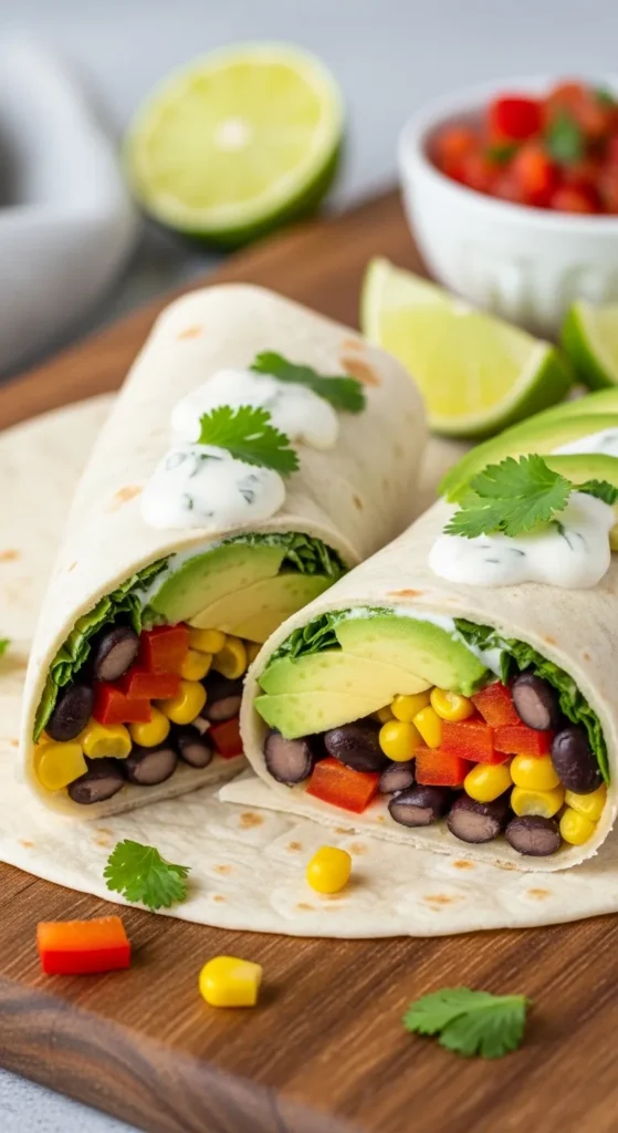 Black Bean and Corn Wrap