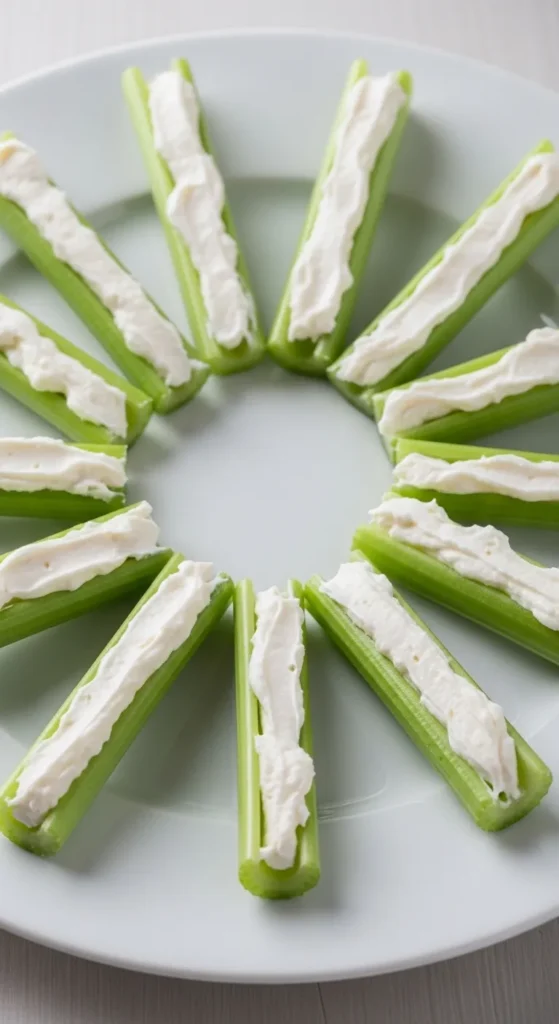Celery with Light Cream Cheese