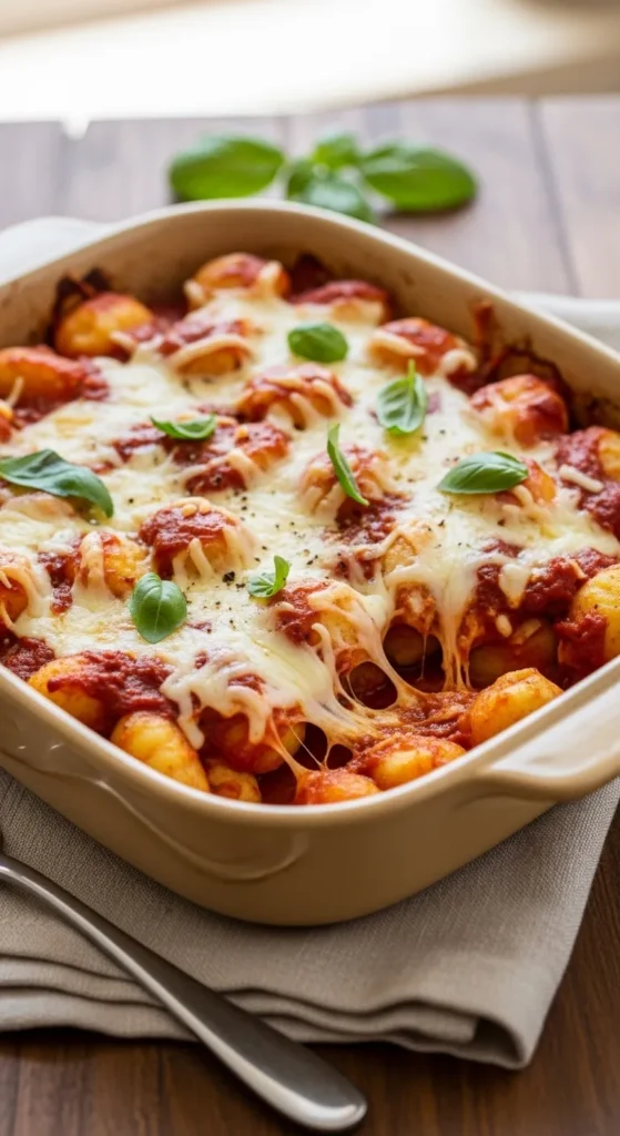 Cheesy Baked Gnocchi