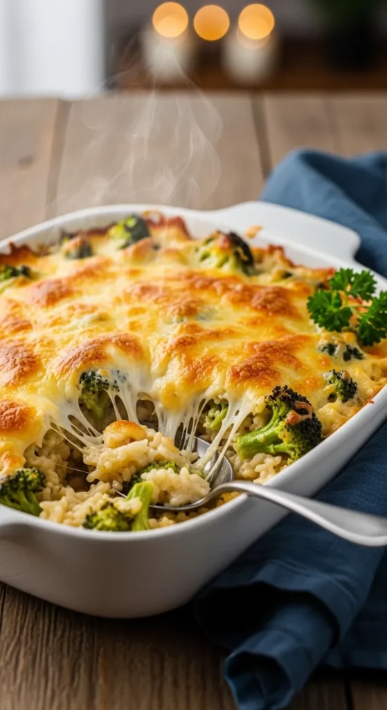 Cheesy Broccoli and Rice Casserole