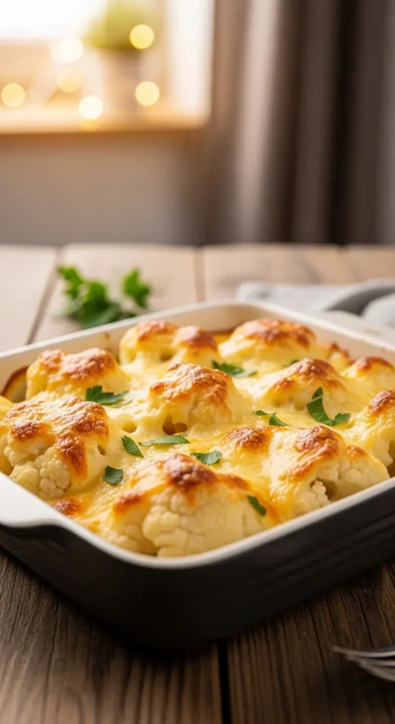 Cheesy Cauliflower Gratin