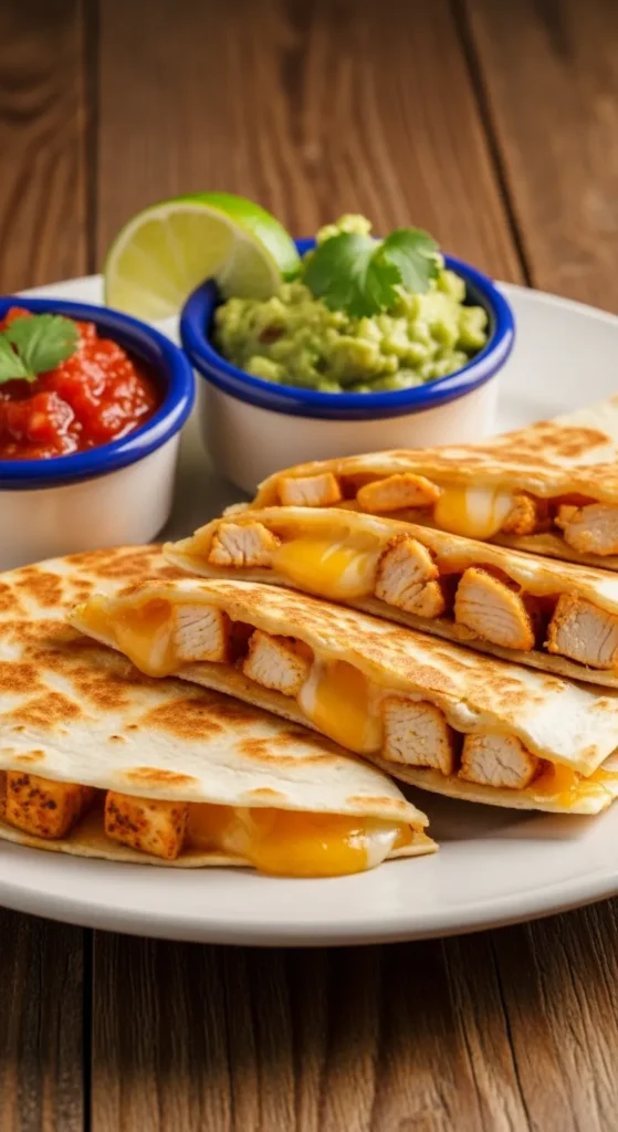 Cheesy Chicken Quesadillas