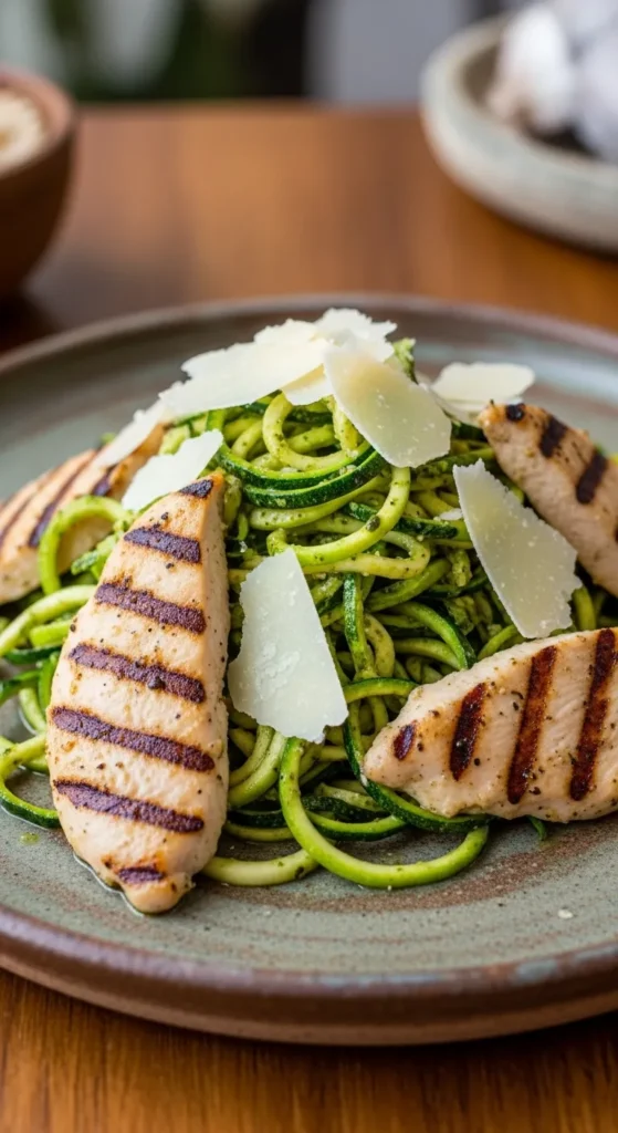 Chicken Pesto Zoodles